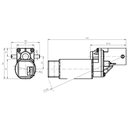 Anschlusskabel mit Molex-Stecker für Linearantrieb Typ SFL mit Hall-IC Länge ca. 500mm, Technische Zeichnung