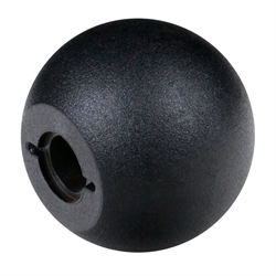 Kugelknopf DIN 319 Form M zum Aufschlagen Thermoplast PA6GV Durchmesser 40mm für Welle 10mm, Produktphoto