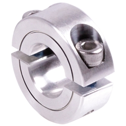 Geteilter Klemmring Aluminium Bohrung 0,625 Zoll = 15,875mm mit Schrauben DIN 912 A2-70, Produktphoto