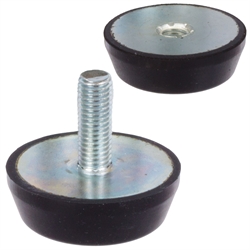 Gummi-Metall-Anschlagpuffer MGK Durchmesser 50mm Gewinde M 10 Innengewinde , Produktphoto