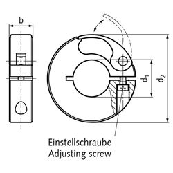 Schnellspann-Klemmringe, Technische Zeichnung