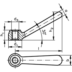 Spannmutter 202 Durchmesser 25mm Material Edelstahl , Technische Zeichnung