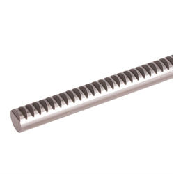 Rund - Zahnstangen Stahl mit metrischer Teilung 5mm und 10mm, Produktphoto